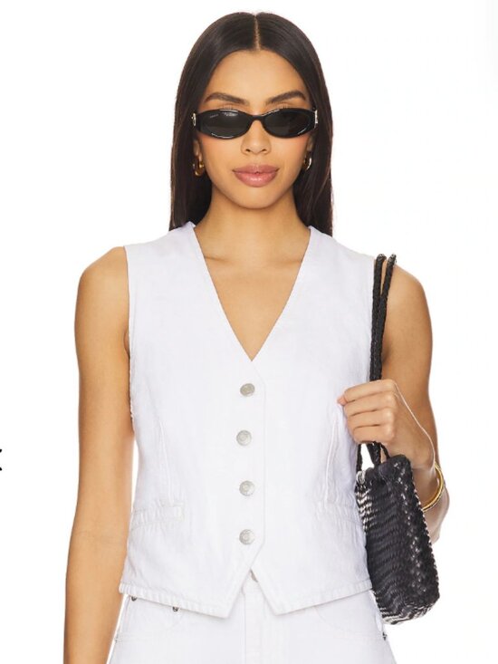 pistola Tops - Pistola 🐎 Vero Vest White Denim